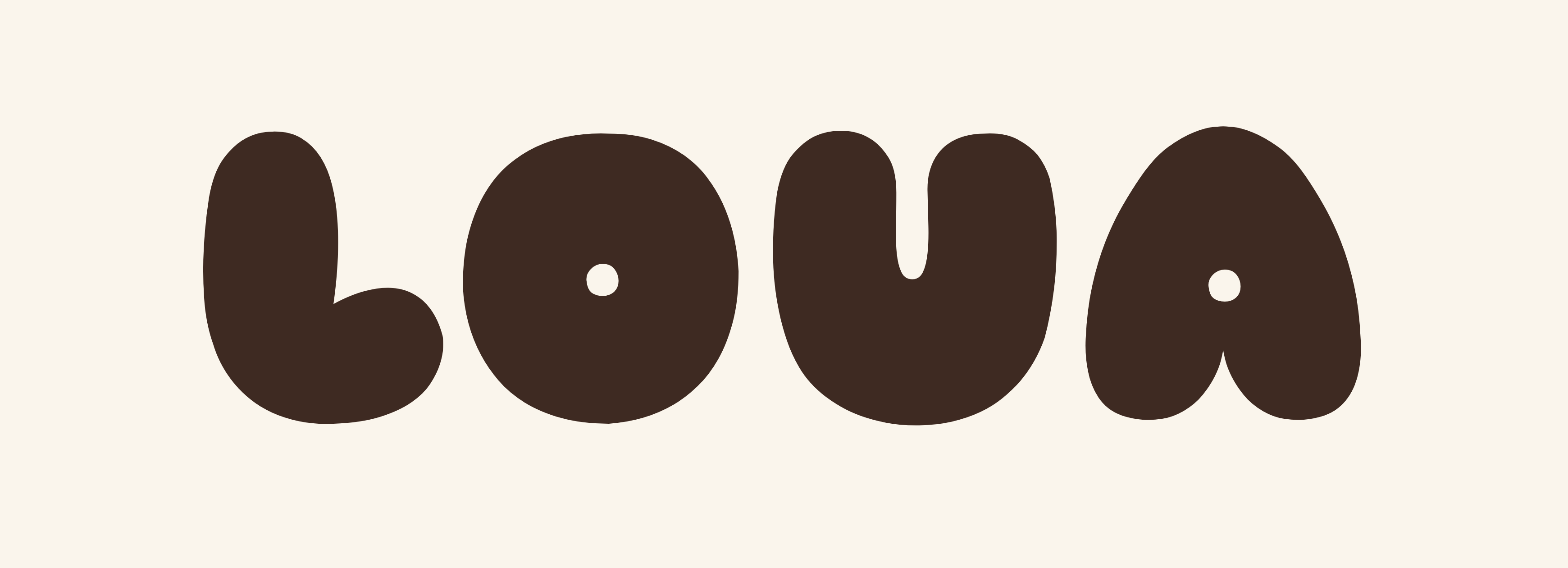 LOUA logo op crème