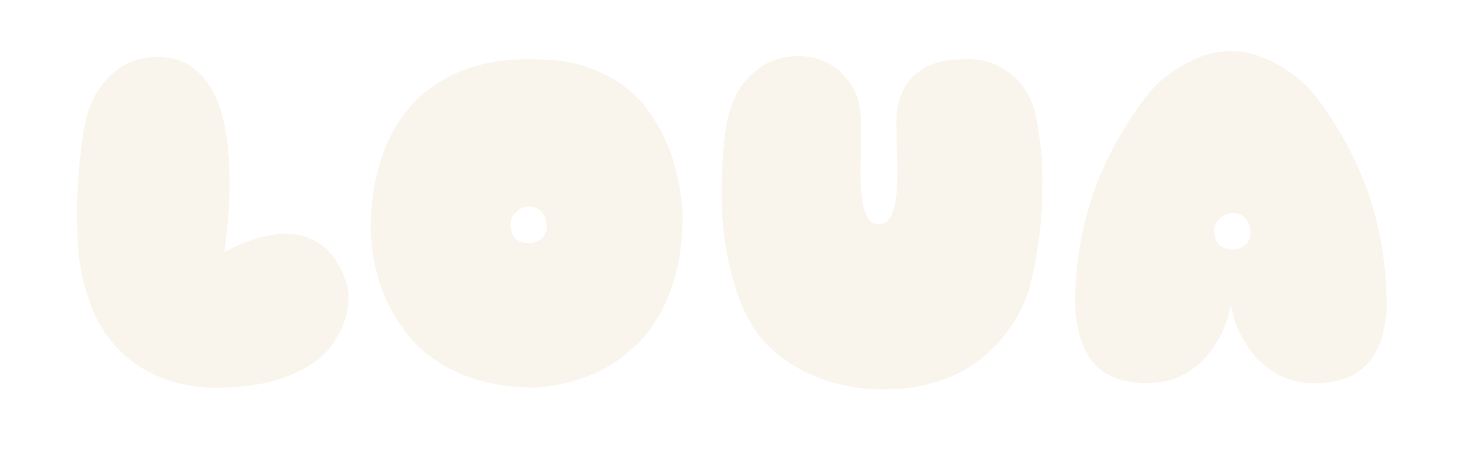 LOUA logo in crèmewit